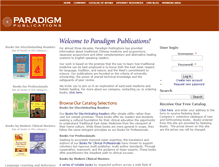 Tablet Screenshot of paradigm-pubs.com